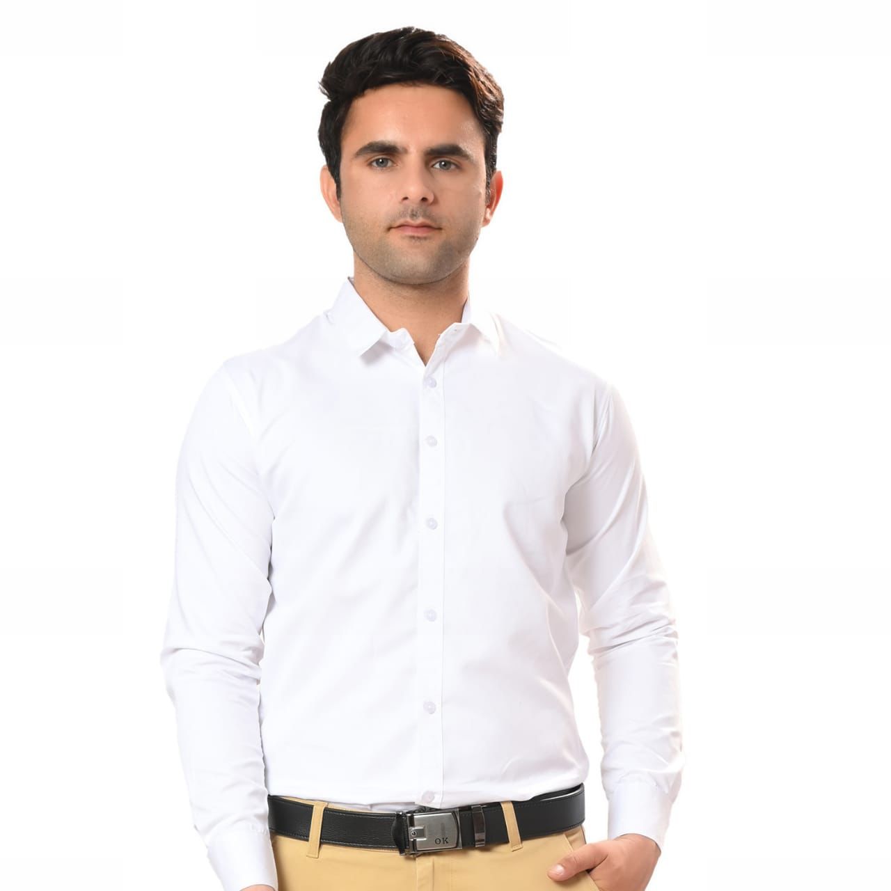 Men's White Slim Fit Shirt